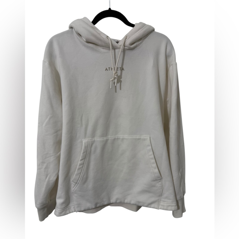 Athleta Off-White Hoodie women’s size L pullover